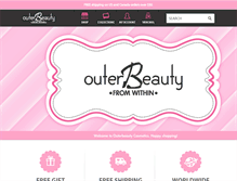 Tablet Screenshot of outerbeautycosmetics.com